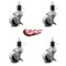 Service Caster 2 Inch Thermoplastic Wheel 1-7/8 Inch Expanding Stem Caster with Brakes, 4PK SCC-EX05S210-TPRS-SLB-178-4 - alternate 2